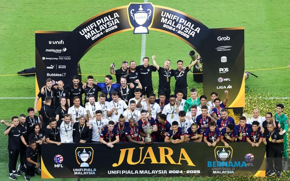 JDT Completes Triple Treble With Malaysia Cup Win Tonight