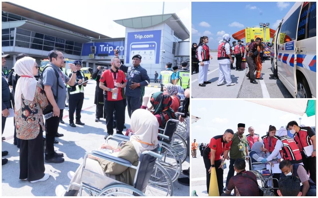 TH, MAHB Conduct Evacuation Drill At KLIA For Haj Preparations