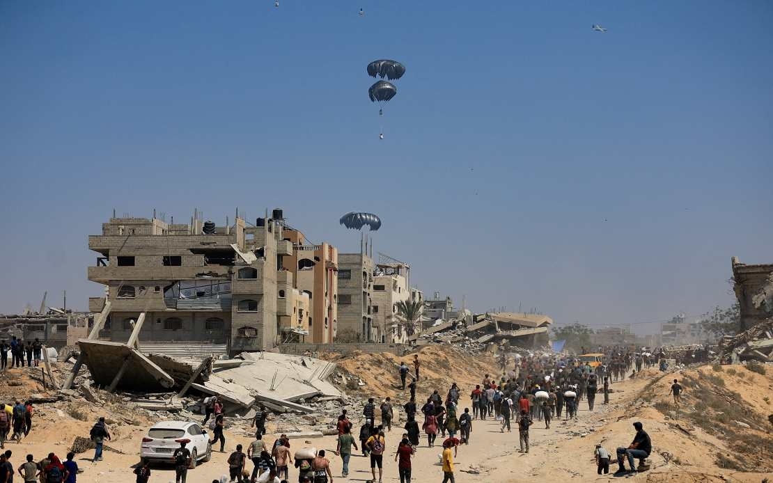 UN Warns Airdrops In Gaza 'Last Resort,' Pose Risks To Civilians On Ground