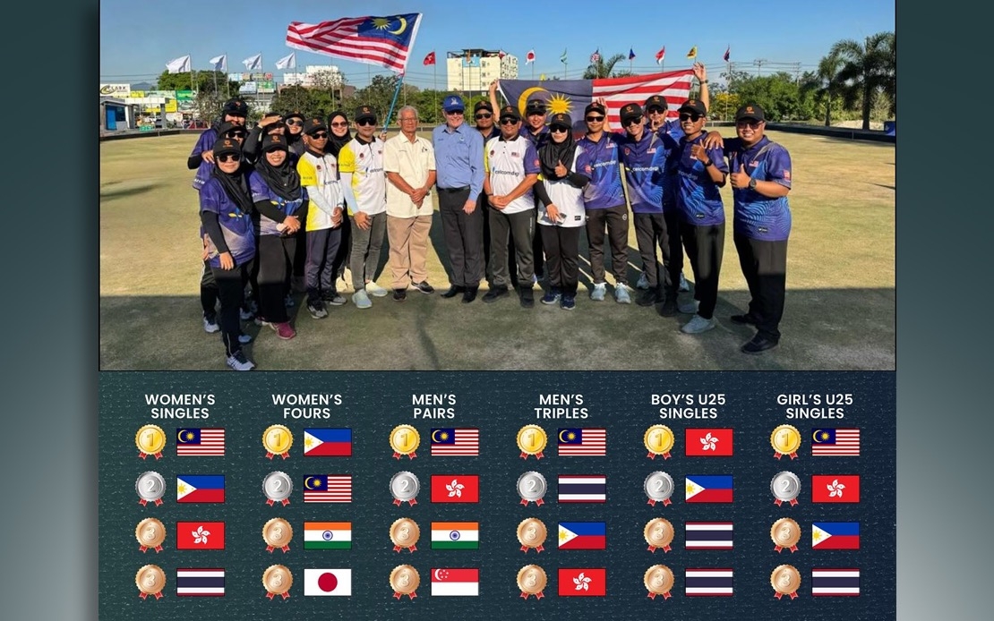 National Lawn Bowls Squad Harvests 4 Gold, 1 Silver From Asia Championship
