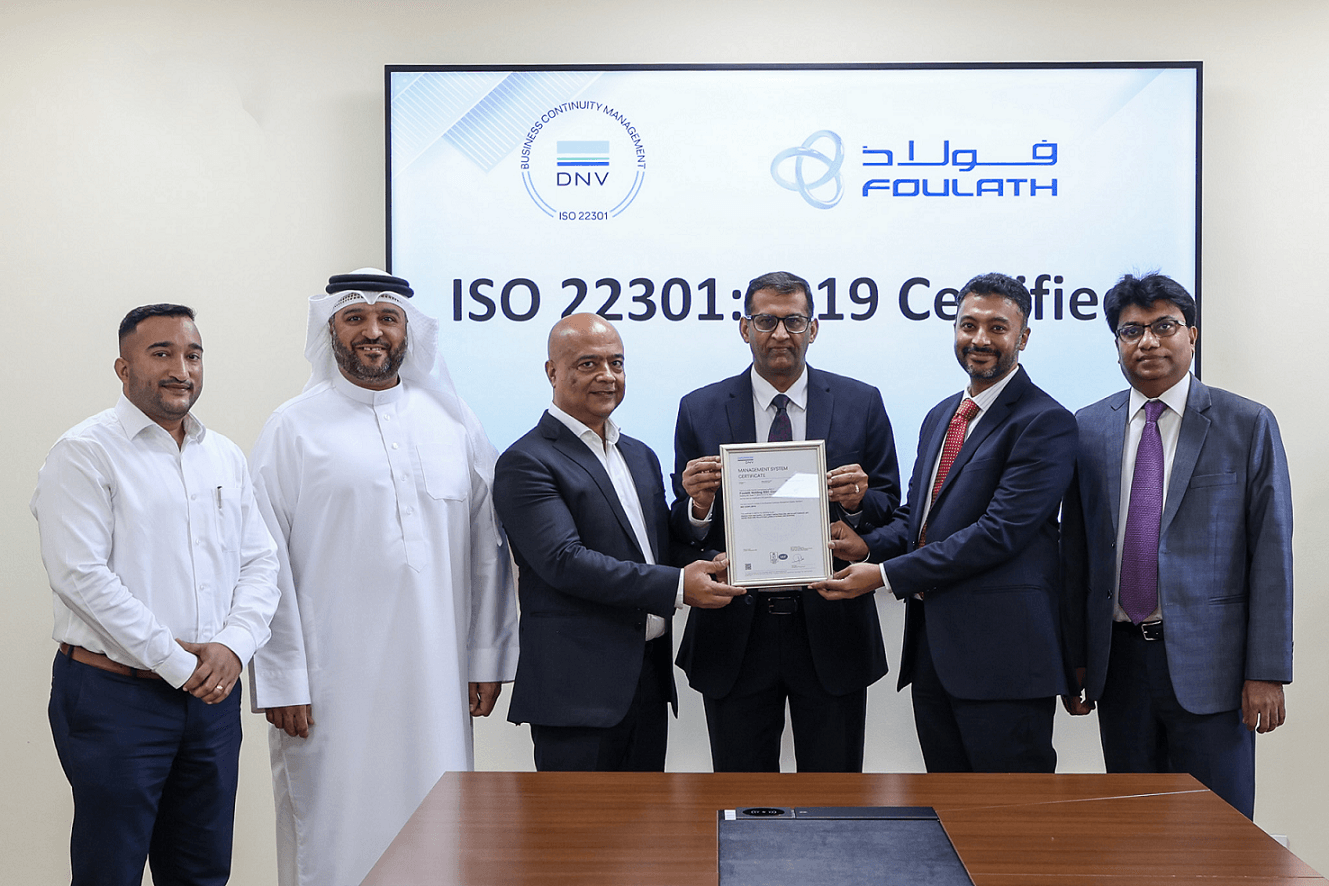 Foulath Achieves ISO 22301:2019 Certification for Excellence in Business Continuity Management