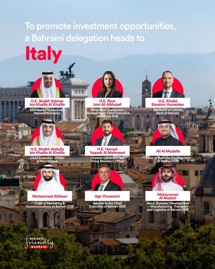 A Bahraini Delegation Heads to Italy to Promote Investment Opportunities