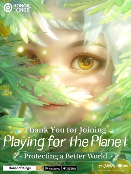 HONOR OF KINGS' GLOBAL COMMUNITY DEMONSTRATES HOW GAMING CAN HELP PROTECT OUR PLANET