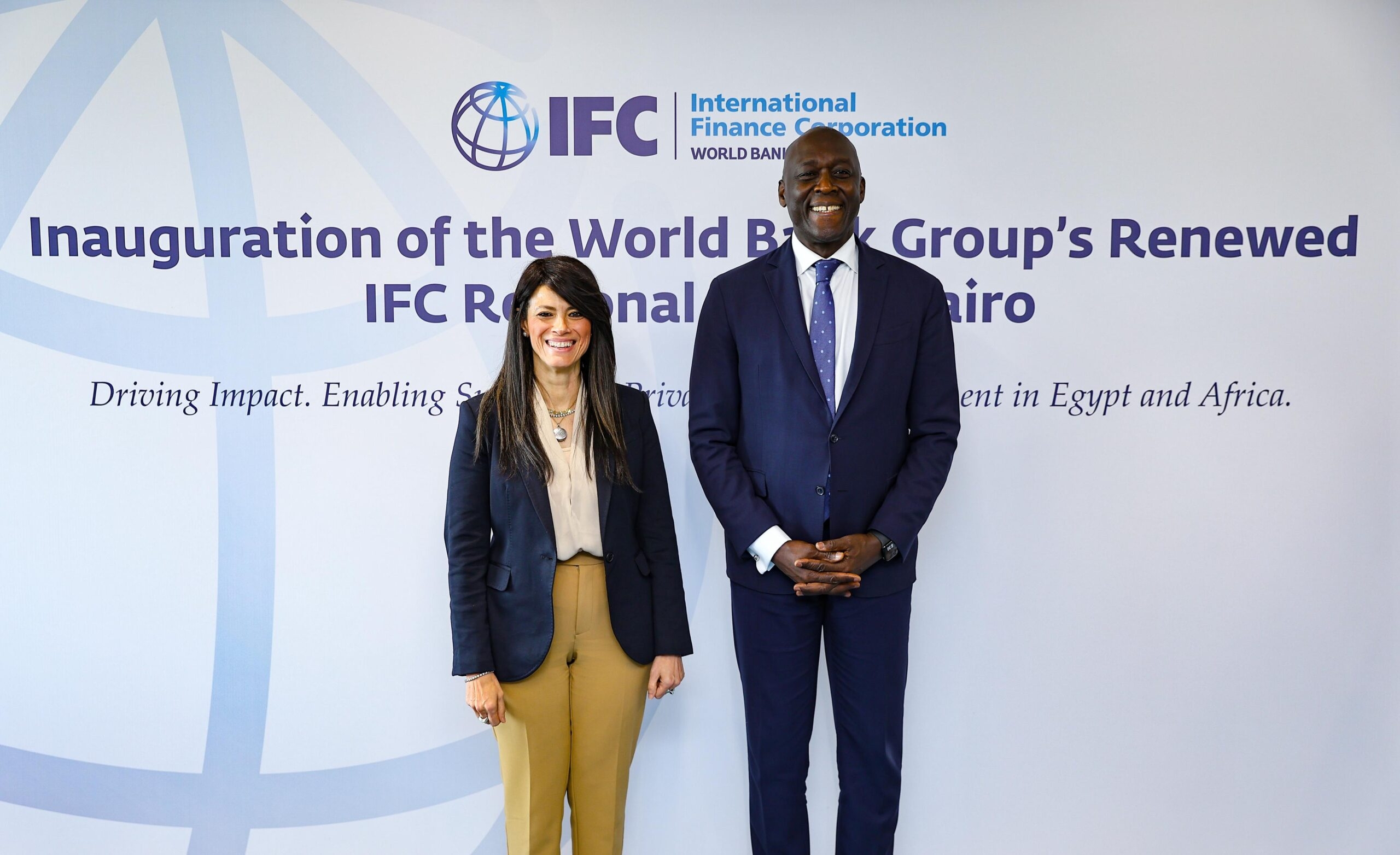 «المشاط» ورئيس مؤسسة التمويل الدولية (IFC) يفتتحان مقر المؤسسة في مصر بعد تطويره