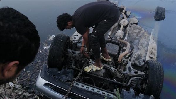 مصرع مسن وإصابة سيدة في انقلاب سيارة ملاكي بترعة بالدقهلية