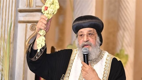 البابا تواضروس الثاني يصلي قداس أحد الشعانين في الكاتدرائية المرقسية بالإسكندرية