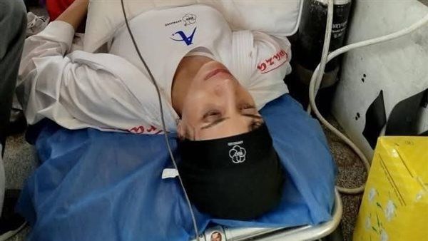 نقل فريال أشرف للمستشفى بعد تعرضها للإغماء خلال منافسات الدوري العالمي للكاراتيه
