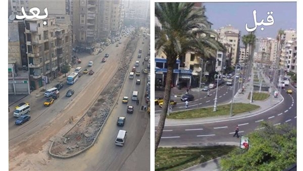انتقادات بالإسكندرية من تشويه طريق الإبراهيمية أبو قير بعد التطوير.. ومصدر: لم يكتمل