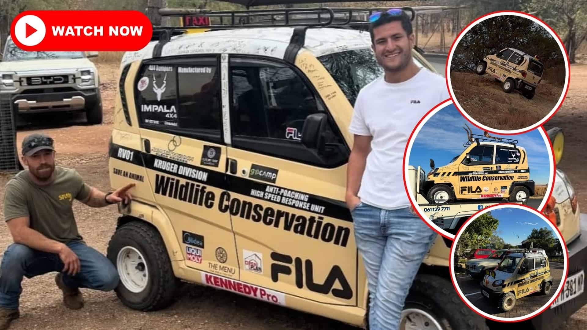 WATCH: Two men, a tiny car, and 600km through the Kruger for a cause