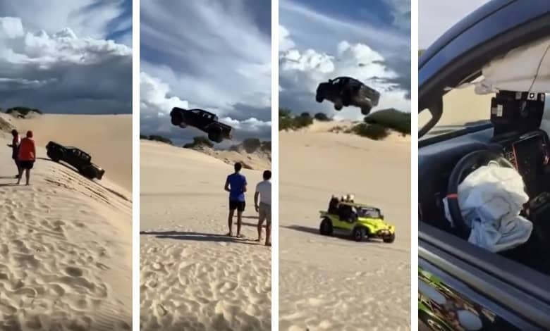 Watch: Ford Ranger Raptor's demolishing dune leap in Brazil