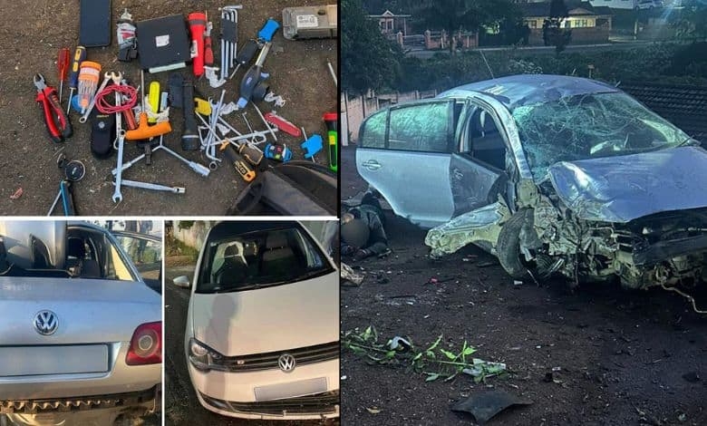 Two arrested after high-speed chase ends in crash