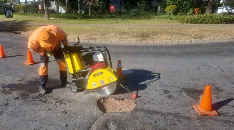 Deep potholes fixed in Constantia Park and Wingate Park