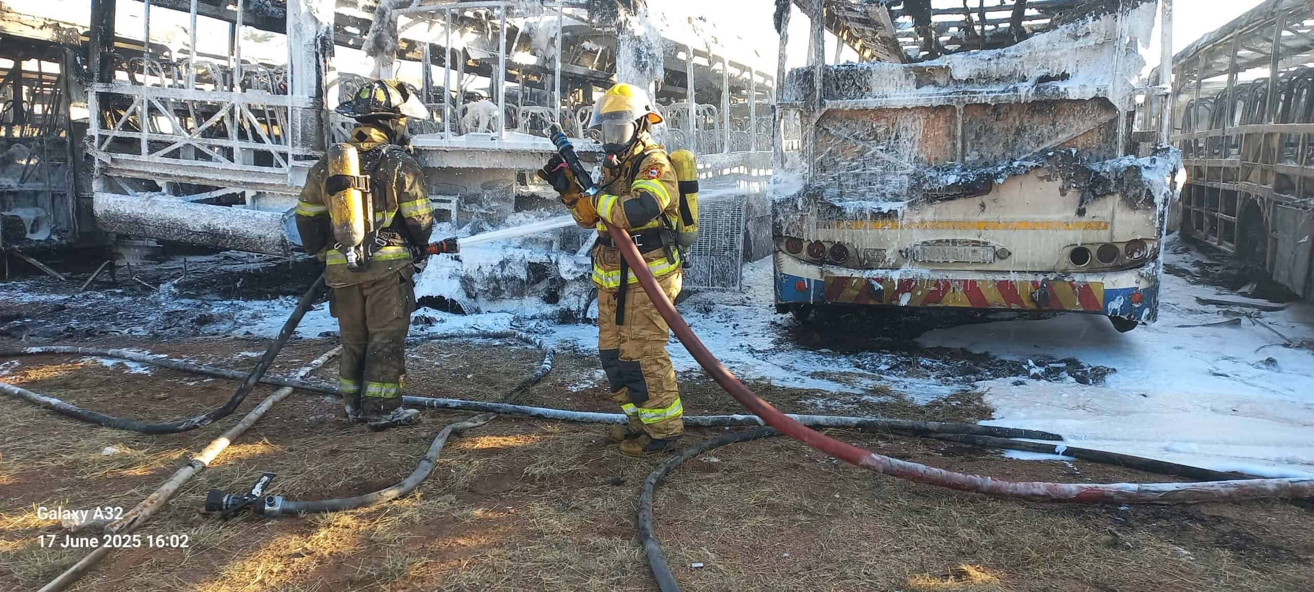 No injuries reported as blaze destroy 23 buses in Mabopane