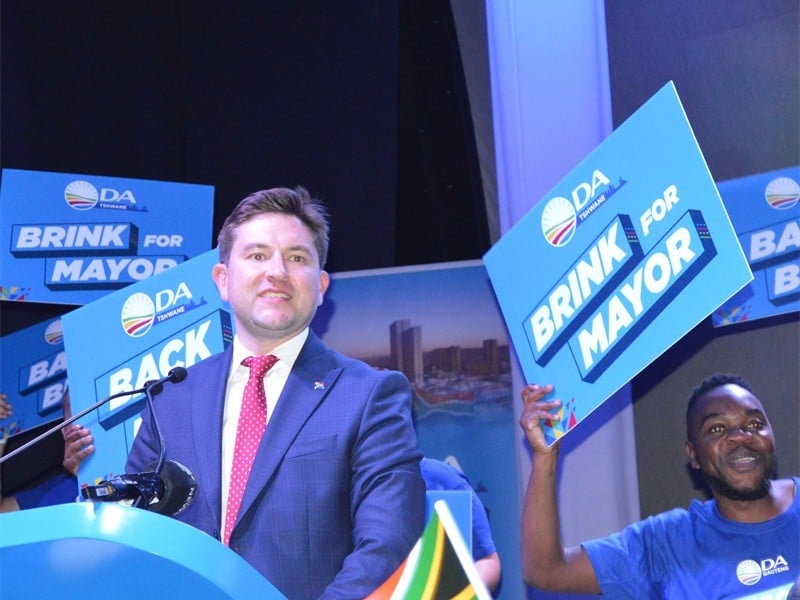 Brink named DA's mayoral candidate for 2026 local elections