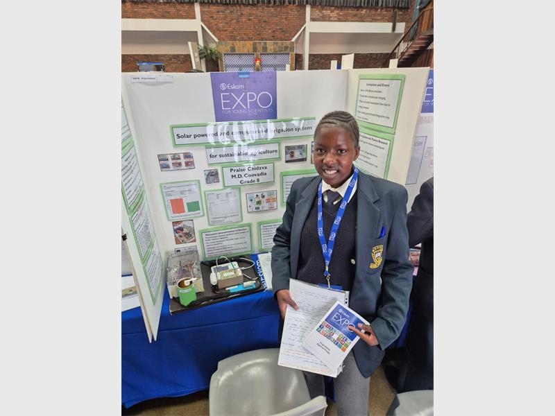 Bethal's Praise obtains silver in the Eskom Expo for Young Scientists Regional competition