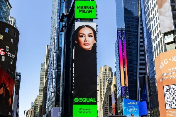 Sabahan singer, actress featured on New York's Times Square billboard
