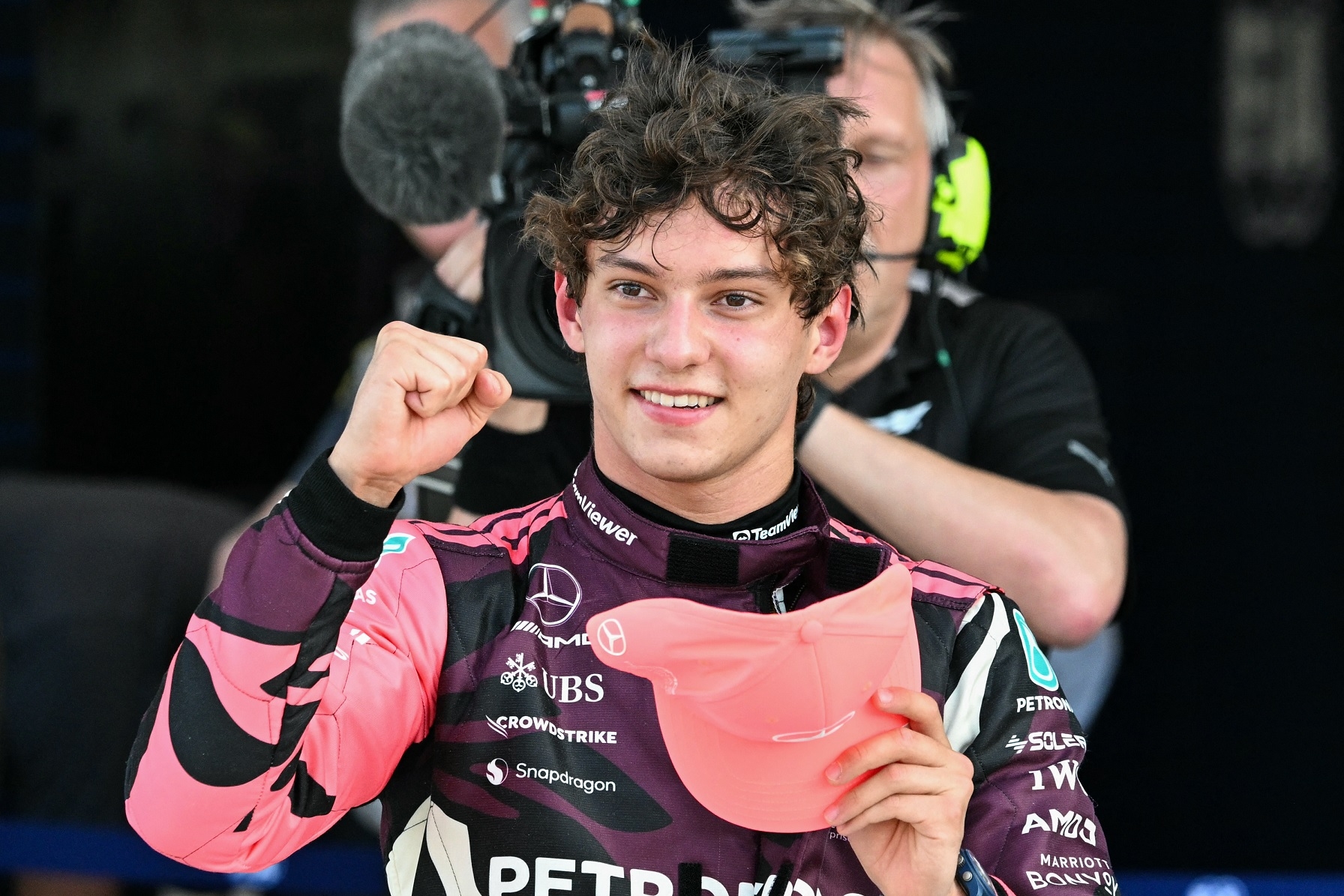 Antonelli, 18, takes historic pole position