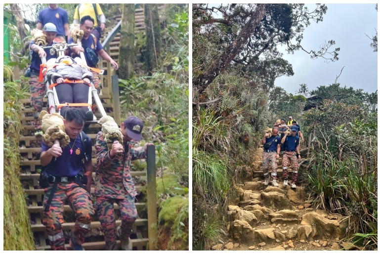 Woman rescued after fall on Mount Kinabalu trail