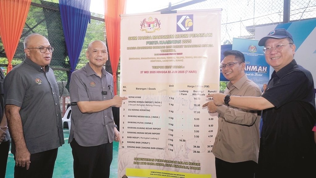 Ten items listed under Kaamatan price control