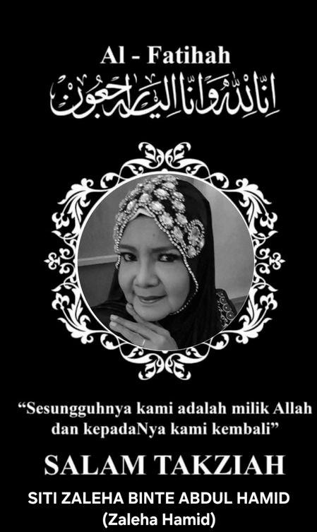 Veteran singer Zaleha Hamid dies