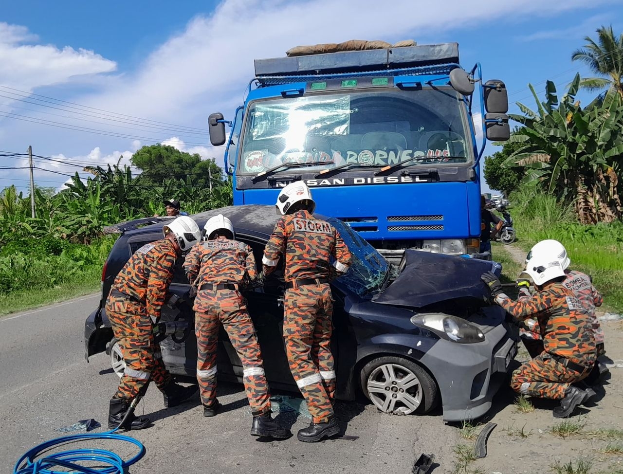 Woman killed in three-vehicle crash in Lahad Datu