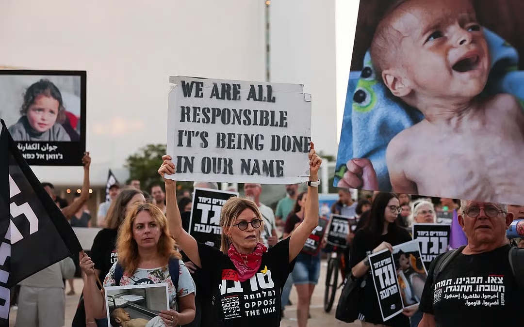 Israel opposition chief backs call for strike in support of Gaza hostages