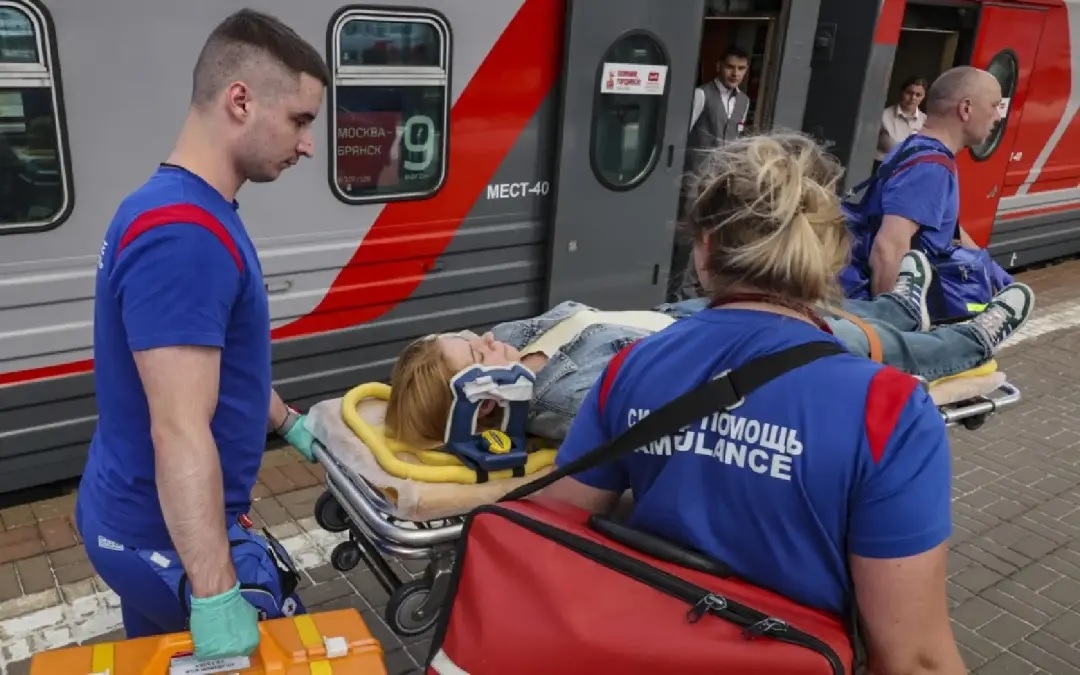 Russian train slams into bus, killing 1 and injuring 11