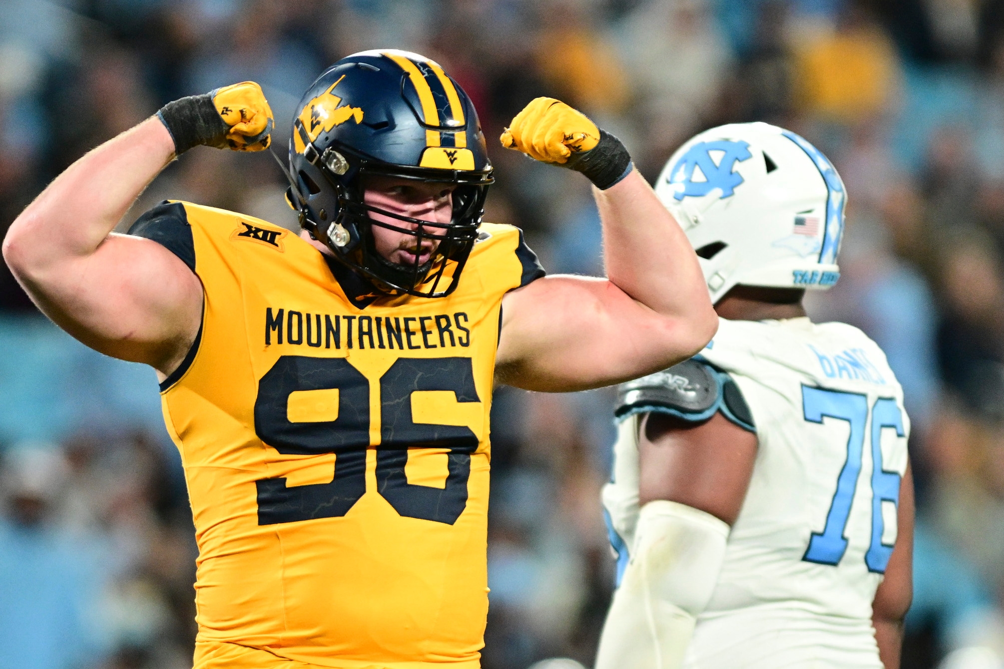 Defensive line Edward Vesterinen calls WVU home and didn't want to leave, boosting room of fresh faces