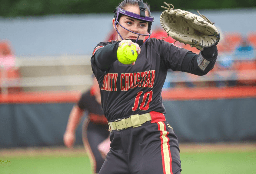Trinity Christian bows out of state softball tournament with pair of defeats on Wednesday