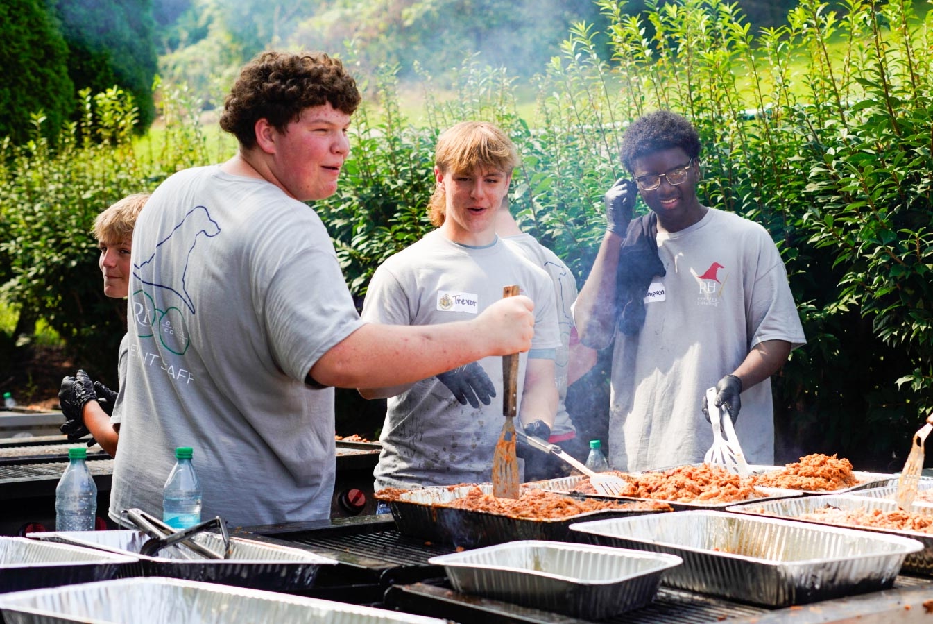 University football uses off week for service, fundraising at WVU Hospitals Employee Appreciation Week