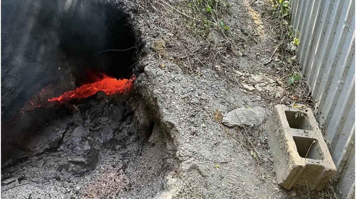 Coal seam fire near Fairmont shows no signs of going out