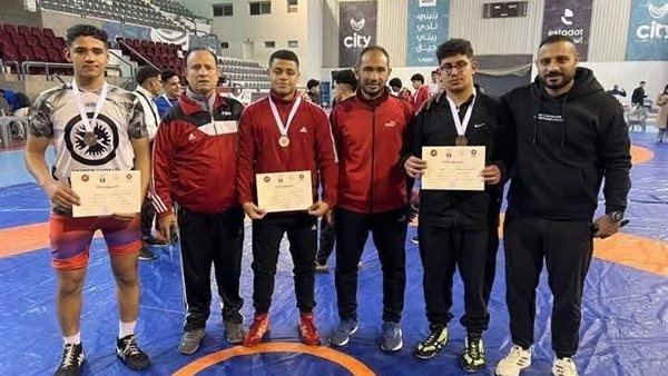 دمياط تحصد 3 ميداليات في بطولة الجمهورية للمصارعة