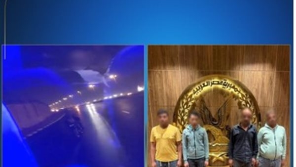 ضبط مستقلي موتوسيكل ألقوا حجارة على ميني باص لإجبار سائقه على الوقوف بالسلام