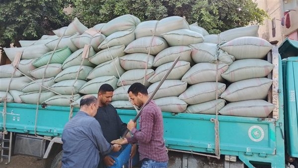 ضبط 34 طن قمح داخل محلات أعلاف لاستخدامه في غير الأغراض المخصصة بالبحيرة