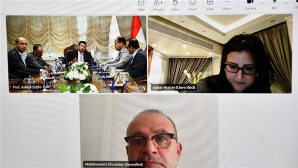 عبر الفيديو كونفرانس.. وزير الرياضة يبحث مع رئيس الدولي للسلاح سبل التعاون