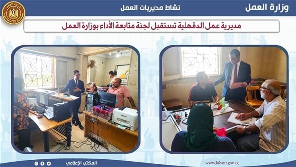 مديرية الدقهلية تستقبل لجنة متابعة الأداء بوزارة العمل