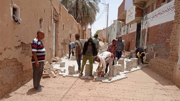 محافظ الوادي الجديد: رصف 35 ألف متر إنترلوك بمركزي الداخلة وباريس