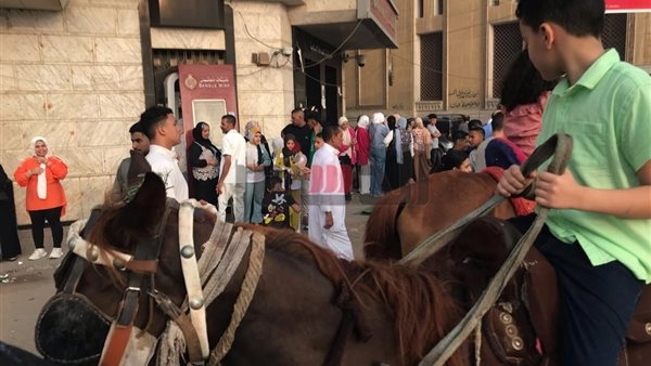 أهالي الغربية يحتفلون بعيد الأضحى على ضفاف النيل وركوب الخيل