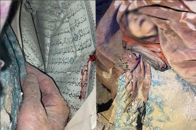 صور متداولة لشهيدة ارتقت وهي تقرأ هذه السورة من القرآن!