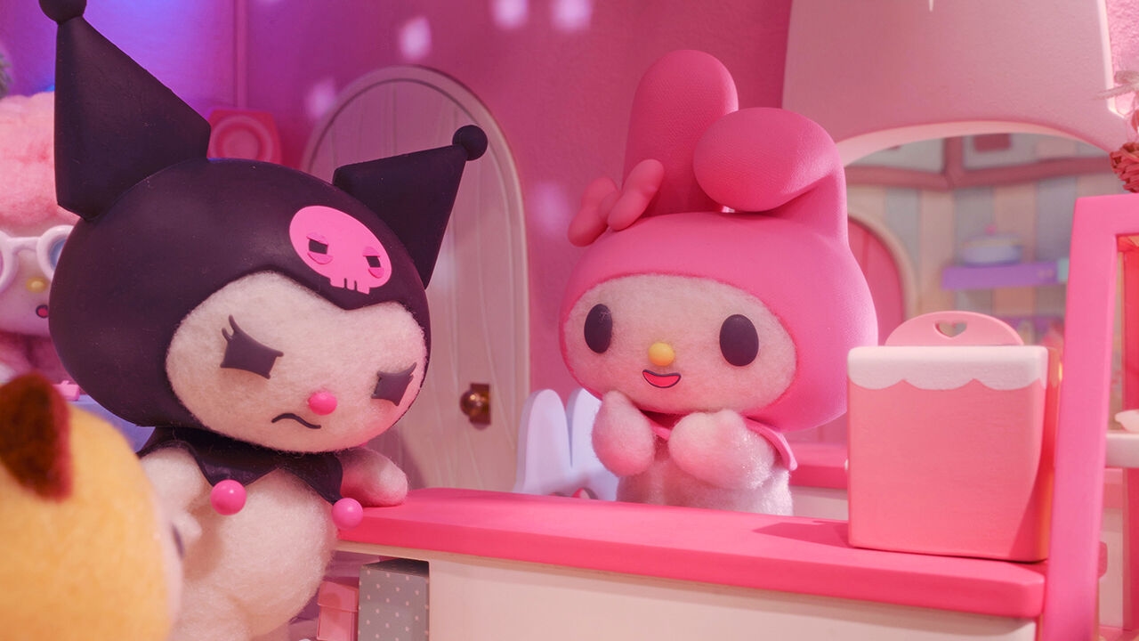 Hello Kitty's owner is purring contentedly