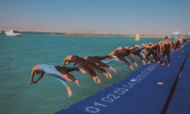 As part of Egypt's sports tourism agenda: The Minister of Youth and Sports inaugurates the 2025 World Aquatics Open Water Swimming World Cup in Somabay for the third consecutive year.