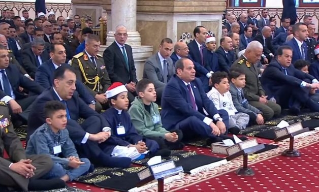 Egyptian President Sisi preforms Eid-al-Fitr prayer