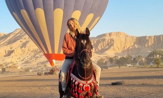 Tourists from around the world enjoy horse safaris in Gebel Qurna in Luxor