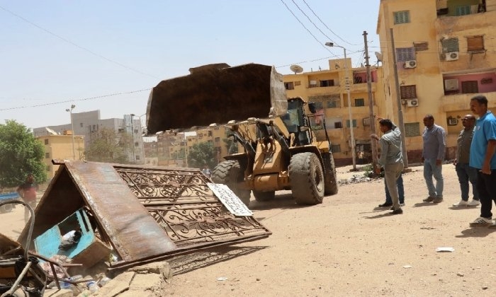 280 حالة. أسوان تشن حملة مكثفة لإزالة التعديات والإشغالات