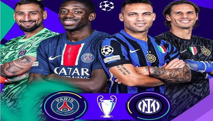 موعد مباراة إنتر ميلان وباريس سان جيرمان في نهائي دوري أبطال أوروبا والقنوات الناقلة