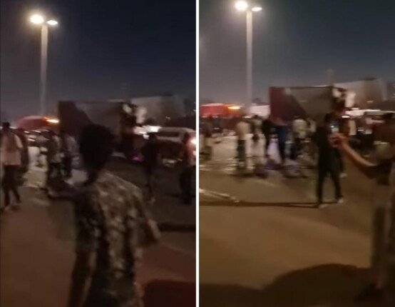 أنباء عن وقوع حادث على طريق السلام