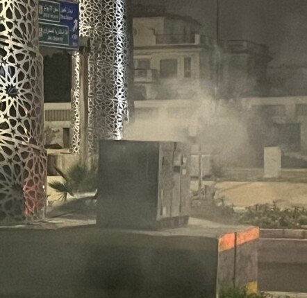 اندلاع حريق داخل كابينة كهرباء أمام مدينة الإنتاج الإعلامي بأكتوبر