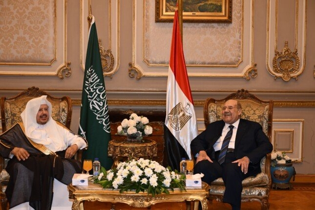 رئيس مجلس الشيوخ يستقبل نظيره السعودي والوفد المرافق له