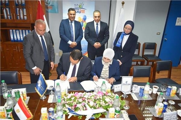 مصر للطيران والأسواق الحرة توقع بروتوكول تعاون مع النيل للطيران