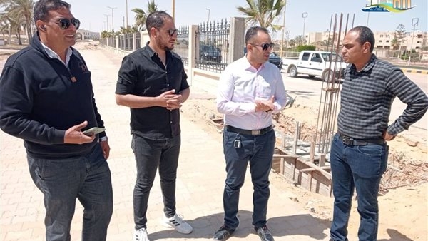 جولة تفقدية لرئيس جهاز القري السياحية لمتابعة أعمال رفع كفاءة منطقة الشانزلزيه